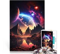 Jigsaw Puzzle for teenagers 1000 Pieces Cosmos Oasis Landscape Familienspaß Jedes Stück ist einzigartig Anspruchsvolles Familienspiel75x50cm