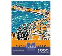 Jigsaw Puzzle for Teenagers 1000 Pieces Cote D Azure Wall Art Jigsaws for Adults Hands-on Game Wall Art Unique Gifts for Birthday And Christmas 38x26cm/1000pcs