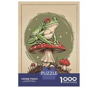 Jigsaw Puzzle for Teenagers 1000 Pieces Cottagecore Frog Mushroom Jigsaws for Adults Hands-on Game Wall Art Unique Gifts for Birthday And Christmas 38x26cm/1000pcs