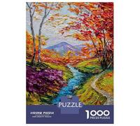 Jigsaw Puzzle for Teenagers 1000 Pieces Crimson Leaves Mountain Dreams Jigsaws for Adults Hands-on Game Wall Art Unique Gifts for Birthday And Christmas 38x26cm/1000pcs