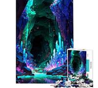 Jigsaw Puzzle for Teenagers 1000 Pieces Crystal Cave Dungeon Fun Activities at Home Improve Memory Relaxing Games for Ages 14 And over (50X75cm)