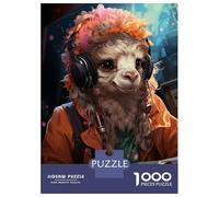 Jigsaw Puzzle for Teenagers 1000 Pieces Cute Gamer Llama Jigsaws for Adults Hands-on Game Wall Art Unique Gifts for Birthday And Christmas 38x26cm/1000pcs