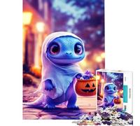 Jigsaw Puzzle for Teenagers 1000 Pieces Cute Ghost Dragon Halloween Toys Educational Games Impossible Game Precision Cutting Secret Santa Gifts (Size 38x26cm)