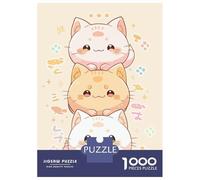 Jigsaw Puzzle for Teenagers 1000 Pieces Cute Kawaii Cats Japan Art Jigsaws for Adults Hands-on Game Wall Art Unique Gifts for Birthday And Christmas 52x38cm/1000pcs