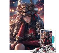 Jigsaw Puzzle for Teenagers 1000 Pieces Cute Samurai Girl Fun Activities at Home Improve Memory Relaxing Games for Ages 14 And over (38X26CM)