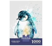 Jigsaw Puzzle for Teenagers 1000 Pieces Cute Watercolour Penguin Jigsaws for Adults Hands-on Game Enhance Memory Parent-child Interaction 70x50cm/1000pcs