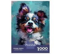 Jigsaw Puzzle for Teenagers 1000 Pieces Cute Whimsical Puppy Art Jigsaws for Adults Toy Wall Decor Staycation Kill Time Parent-child Interaction 70x50cm/1000pcs