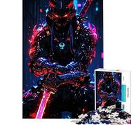 Jigsaw Puzzle for Teenagers 1000 Pieces Cyberpunk Ninja Warrior with Glowing Sword Fun Activities at Home Improve Memory Relaxing Games for Ages 14 And over (50X75cm)