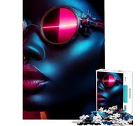 Jigsaw Puzzle for Teenagers 1000 Pieces Cyberpunk Woman 'Techno Diva' Help The Brain Exercise Difficult Challenge Family Game Suitable for Ages 14 And Up (38x26cm)