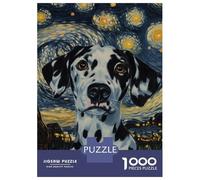 Jigsaw Puzzle for Teenagers 1000 Pieces Dalmatian Starry Night -3 Jigsaws for Adults Toy Wall Decor Staycation Kill Time Parent-child Interaction 38x26cm/1000pcs