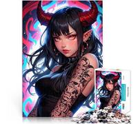 Jigsaw Puzzle for teenagers 1000 Pieces Devilish Demon Girl Staycation: Zeit totschlagen Eltern-Kind-Interaktion52x38cm