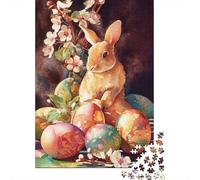 Jigsaw Puzzle for Teenagers 1000 Pieces Easter Bunny with Eggs-1 Adult Jigsaw DIY Toys Analysis And Logic Unique Gifts for Birthday And Christmas 52x38cm/1000pcs