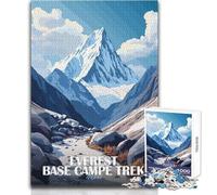 Jigsaw Puzzle for Teenagers 1000 Pieces Everest Base Camp Trek Nepal Beautiful Design Game For Family Fun Anti-Stress Toys Size 38x26cm