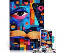 Jigsaw Puzzle for teenagers 1000 Pieces Expressionist Geometry Knowledge 鈥6Vibrant DIY-Spielzeug Für Paare geeignet52x38cm