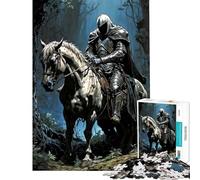 Jigsaw Puzzle for Teenagers 1000 Pieces Fallen Knight in The Gloom Challenging To Complete For Family Fun Anti-Stress Toys for Ages 14 And over (38x26cm)