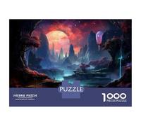 Jigsaw Puzzle for Teenagers 1000 Pieces Fantasy Alien Landscape-3 Jigsaws for Adults Toy Wall Decor Staycation Kill Time Parent-child Interaction 38x26cm/1000pcs