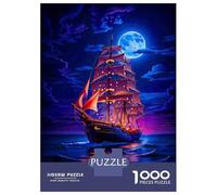 Jigsaw Puzzle for Teenagers 1000 Pieces Fantasy Pirate Ship (2) Jigsaws for Adults Toy Wall Decor Staycation Kill Time Parent-child Interaction 52x38cm/1000pcs