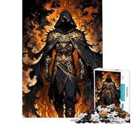 Jigsaw Puzzle for Teenagers 1000 Pieces Fiery Golden Warlock Jigsaw Puzzle Hands-on Game Presents for Women for Is Ideal As A Gifts (Size 38x52cm)