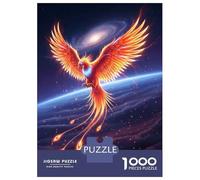 Jigsaw Puzzle for Teenagers 1000 Pieces Fiery Phoenix Rising in Space Jigsaw Puzzle Relax Games Difficult Hard Difficult And Challenge 70x50cm/1000pcs