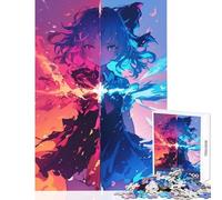 Jigsaw Puzzle for Teenagers 1000 Pieces Fire Vs Ice Interactive Family Leisure Activity Ideal Festive Holiday Present (38X26cm)