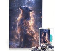 Jigsaw Puzzle for Teenagers 1000 Pieces Fire Wolf In The Whirlpool Of Magic, Educational Game, Wall Decoration, Unique Birthday And Xmas Gifts 38x26cm