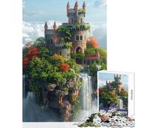 Jigsaw Puzzle for Teenagers 1000 Pieces Flying Castle in The Sky Relax Games Wall Decoration Home Decoration Toys Parent-child Interaction (38X26CM)