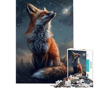 Jigsaw Puzzle for Teenagers 1000 Pieces Fox In Forest Help The Brain Exercise Difficult Challenge Family Game Suitable for Ages 14 And Up (50x75cm)
