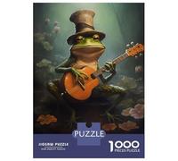 Jigsaw Puzzle for Teenagers 1000 Pieces Frog Playing Guitar Jigsaws for Adults Hands-on Game Enhance Memory Parent-child Interaction 70x50cm/1000pcs