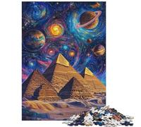 Jigsaw Puzzle for Teenagers 1000 Pieces Galactic Pyramids Cosmic Odyssey Educational Games A Work of Art Anti-Stress Toys Birthday Present,Travel Gifts, Size 38x26cm