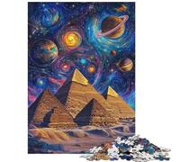 Jigsaw Puzzle for Teenagers 1000 Pieces Galactic Pyramids Cosmic Odyssey Hands-on Game for The Whole Family Educational Toy Parent-child Interaction Size 75x50cm