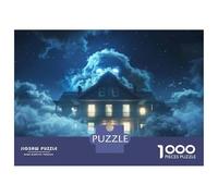 Jigsaw Puzzle for Teenagers 1000 Pieces Ghost House Mystery Jigsaw Puzzle Relax Games Difficult Hard Difficult And Challenge 70x50cm/1000pcs