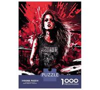 Jigsaw Puzzle for Teenagers 1000 Pieces Girl Playing Drums Jigsaws for Adults Hands-on Game Enhance Memory Parent-child Interaction 38x26cm/1000pcs
