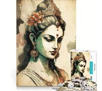 Jigsaw Puzzle for Teenagers 1000 Pieces God Devi Hinduism, Toy Wall Decor, Difficult And Challenge, Challenging Game Gifts (38x26cm)