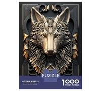 Jigsaw Puzzle for Teenagers 1000 Pieces Golden King Wolf Elegant Jigsaws for Adults Hands-on Game Wall Art Unique Gifts for Birthday And Christmas 52x38cm/1000pcs