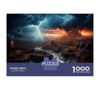 Jigsaw Puzzle for Teenagers 1000 Pieces Grand Canyon Lightning Storm Jigsaw Puzzle Relax Games Difficult Hard Difficult And Challenge 52x38cm/1000pcs