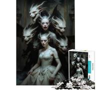 Jigsaw Puzzle for Teenagers 1000 Pieces Haunted Mansion Toys Educational Games Impossible Game Precision Cutting Secret Santa Gifts (Size 38x52cm)