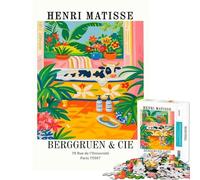 Jigsaw Puzzle for Teenagers 1000 Pieces Henri Matisse Cow in Bathtub Art Print Practical Game Challenging Game Toys Gifts Ideas Precision Cutting (Size 50x75cm)