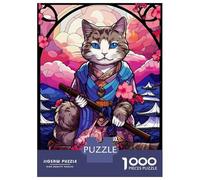 Jigsaw Puzzle for Teenagers 1000 Pieces Human Cat Cute Colors Jigsaw for Adults Relax Games Home Decoration Parent-child Interaction 70x50cm/1000pcs