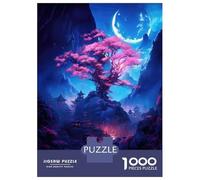 Jigsaw Puzzle for Teenagers 1000 Pieces Japan Cherry Blossom Tree Adult Jigsaw Relaxing Games Home Decoration Unique Gifts for Birthday And Christmas 38x26cm/1000pcs