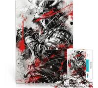 Jigsaw Puzzle for teenagers 1000 Pieces Japanese Samurai Red Lustige Spiele Einzigartige Geburtstags- und Geschenkideen50x70cm