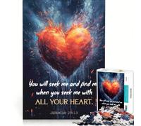 Jigsaw Puzzle for Teenagers 1000 Pieces Jeremiah Bible Verse Toy Wall Decor Difficult And Challenge Challenging Game Gifts 38x52cm