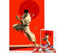 Jigsaw Puzzle for Teenagers 1000 Pieces Karate Master in Action Interactive Family Leisure Activity Ideal Festive Holiday Present (38X52cm)