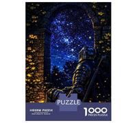 Jigsaw Puzzle for Teenagers 1000 Pieces Knight Gazing at Starry Sky Puzzle for Adults Relax Games For Family Fun for Is Ideal As A Gift 52x38cm/1000pcs