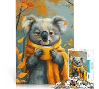 Jigsaw Puzzle for teenagers 1000 Pieces Koala with tea cup Spiele Spielzeug Geschenk Geschenke für Freunde und Familie38x26cm