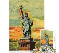 Jigsaw Puzzle for Teenagers 1000 Pieces Liberty Edvard Munch Style Interactive Family Leisure Activity Ideal Festive Holiday Present (38X52cm)