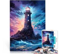 Jigsaw Puzzle for teenagers 1000 Pieces Lighthouse at Night Lernspiele DIY Spielzeug Die Liebe zwischen Paaren stärken52x38cm