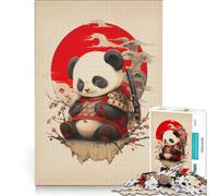 Jigsaw Puzzle for Teenagers 1000 Pieces Little Panda Samurai Educational Game Wall Decoration Unique Birthday And Xmas Gifts 38x26cm