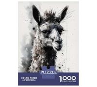 Jigsaw Puzzle for Teenagers 1000 Pieces Llama Beauty Watercolor Jigsaws for Adults Hands-on Game Enhance Memory Parent-child Interaction 38x26cm/1000pcs