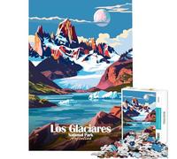 Jigsaw Puzzle for Teenagers 1000 Pieces Los Glaciares National Park Argentina Poster Challenging Game Toys Family Game Improve Memory Secret Santa Gifts (size 38x26cm)