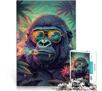 Jigsaw Puzzle for teenagers 1000 Pieces Marijuana Monkey pädagogische Herausforderung Lustiges Geschenk75x50cm